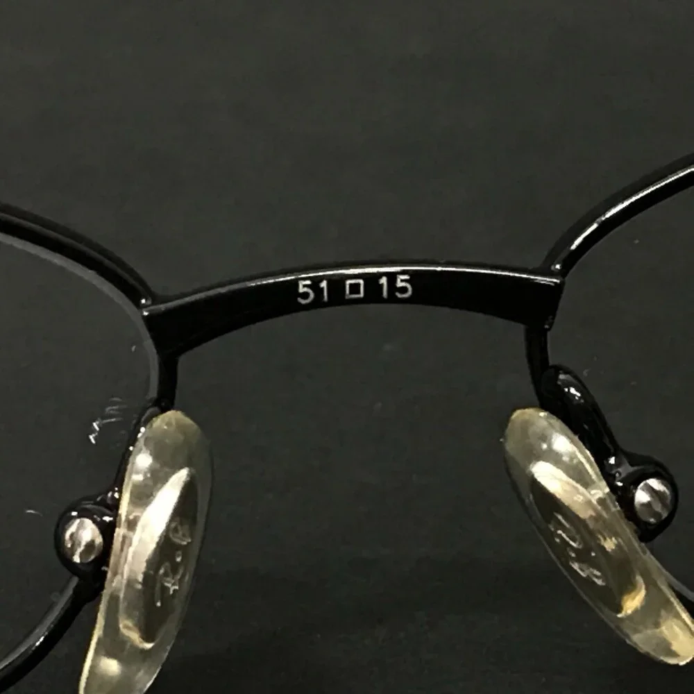 Ray-Ban Eyeglasses Frames RB6107 2558 Black White Cat Eye Wire Rim 51-15-135
